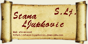 Stana LJupković vizit kartica